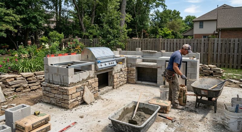 Outdoor Kitchen Construction in Conroe, TX